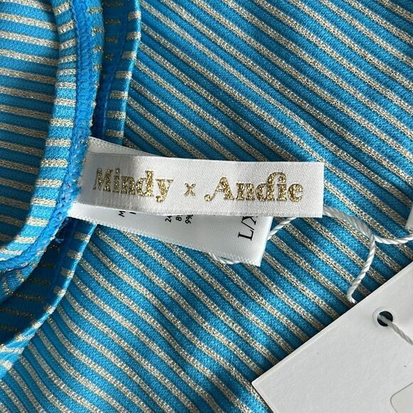 NWT Andie The Maya Sarong - Gold Stripe - Splash Size L/XL - Picture 4 of 9